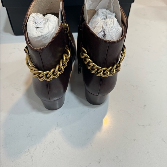Coach Carissa Chain Bootie - walnut brown size 9 NWT - Picture 5 of 6